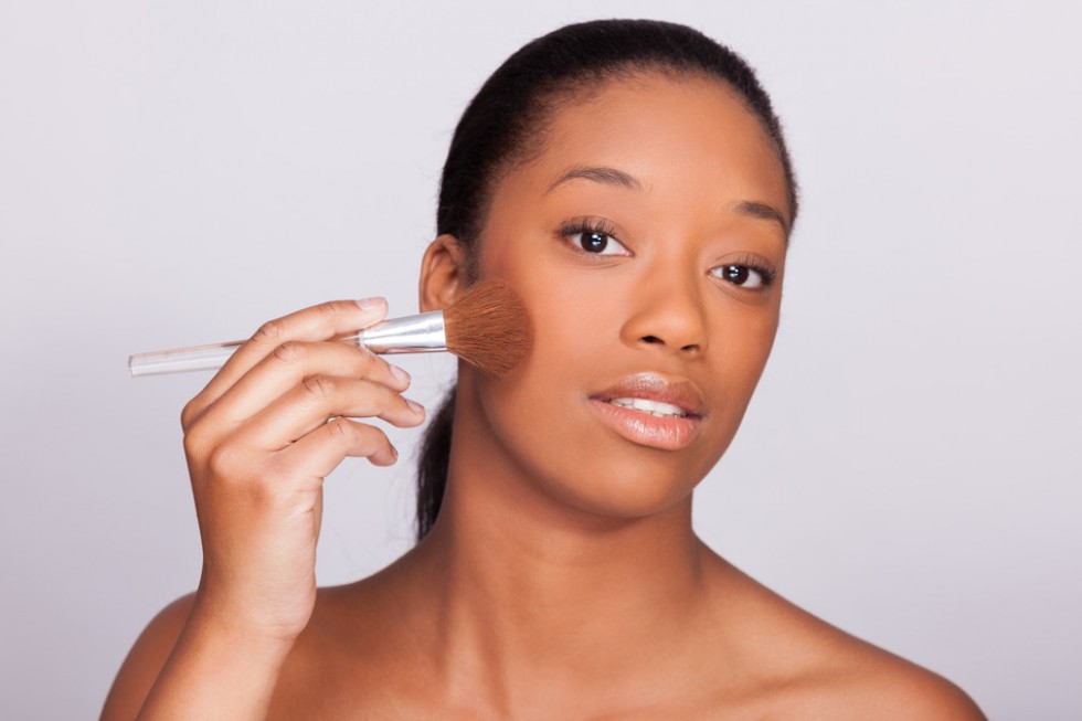 Image result for black woman applying foundation
